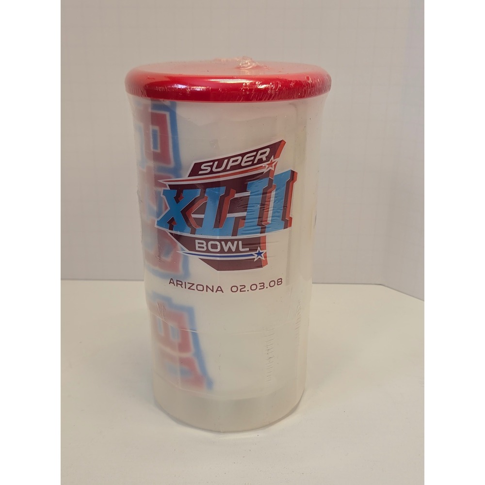 2008 SUPER BOWL XLII 42 Souvenir Cup T-Shirt Arizona NY Giants NE Patriots New L